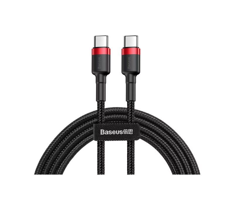 Baseus USB-C to USB-C Cable 1m USB 2.0 Black (CATKLF-G91)