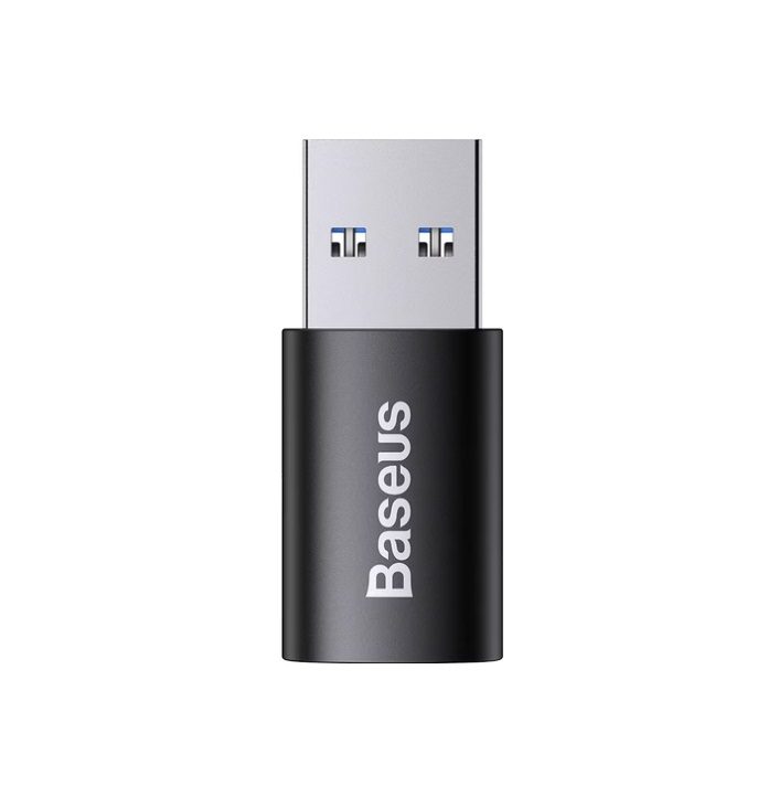 Baseus USB-A to USB-C Adapter 2.2cm Black (ZJJQ000101)
