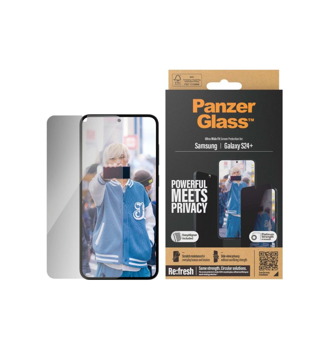 PanzerGlass Privacy Screen Protector (1 Piece), Samsung Galaxy S24+