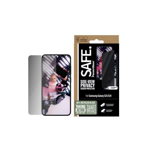 PanzerGlass SAFE. Privacy Screen Protector Ultra-Wide Fit (1 Piece), Samsung Galaxy S25, Samsung Galaxy S24