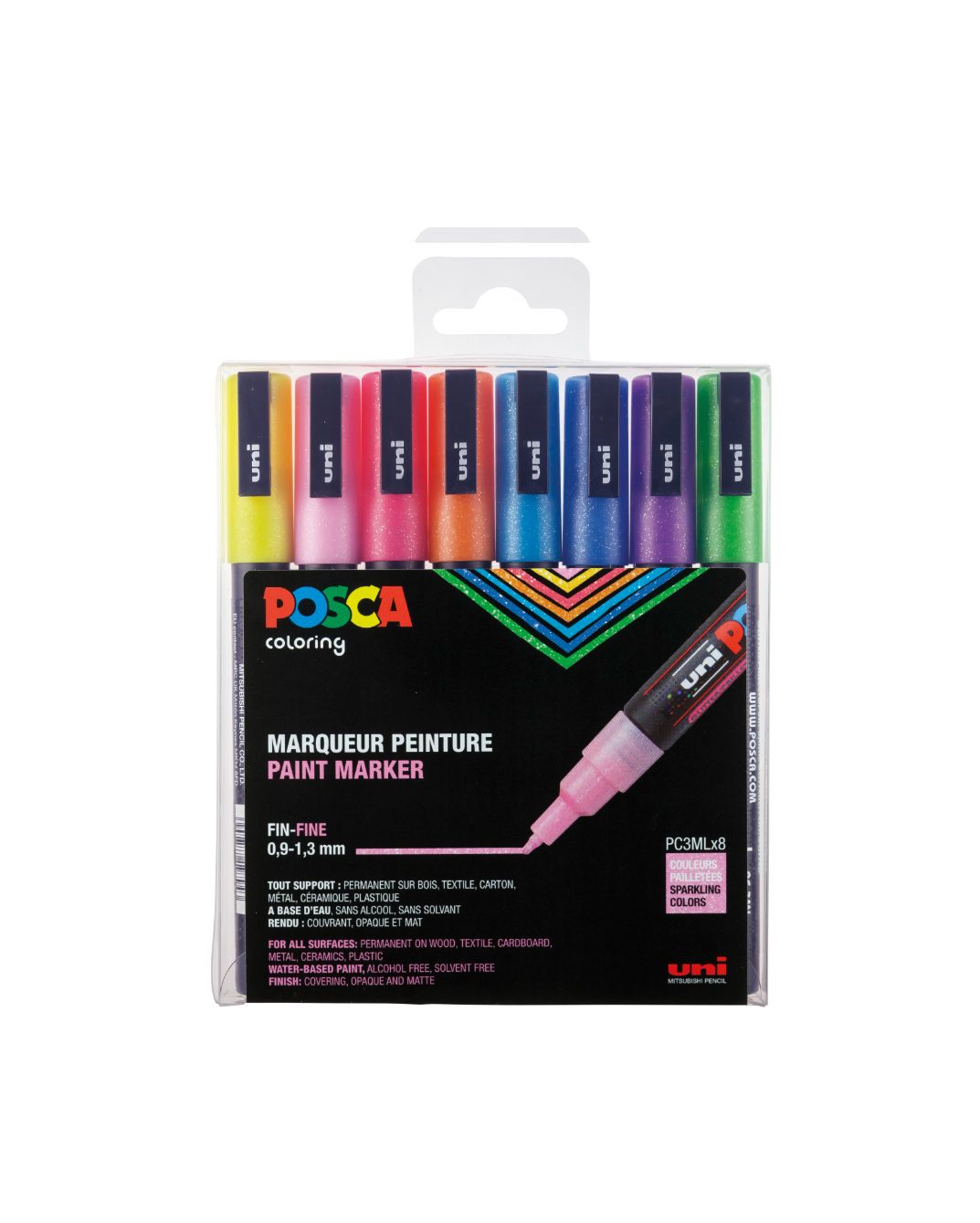 Posca PC-3M Brand set (8 Piece) - Multi Colors
