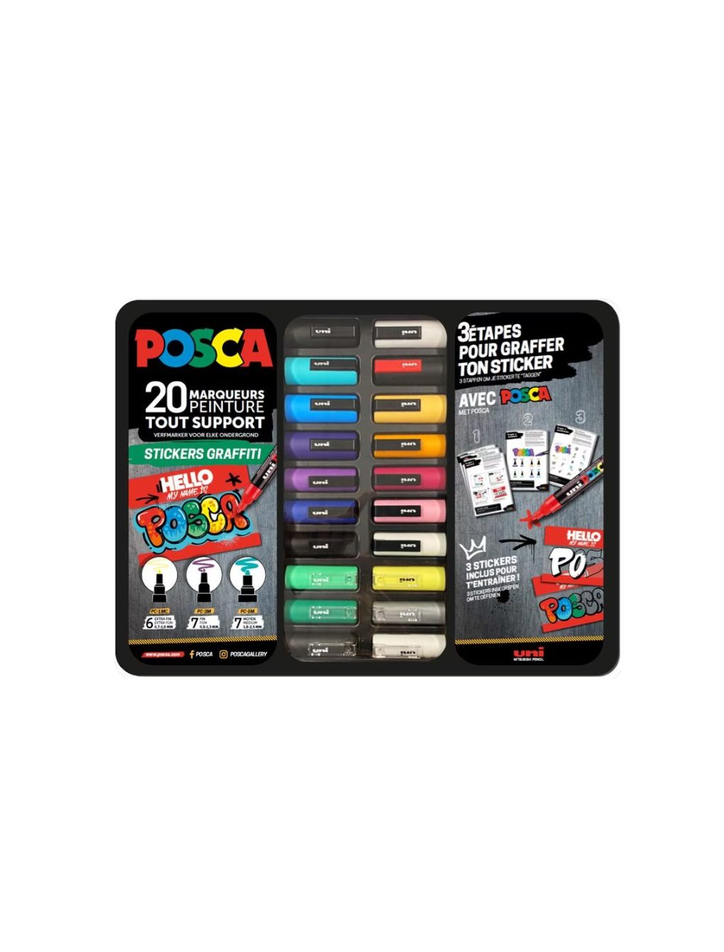 Posca Grafitti (20 Piece) - Multi Colors
